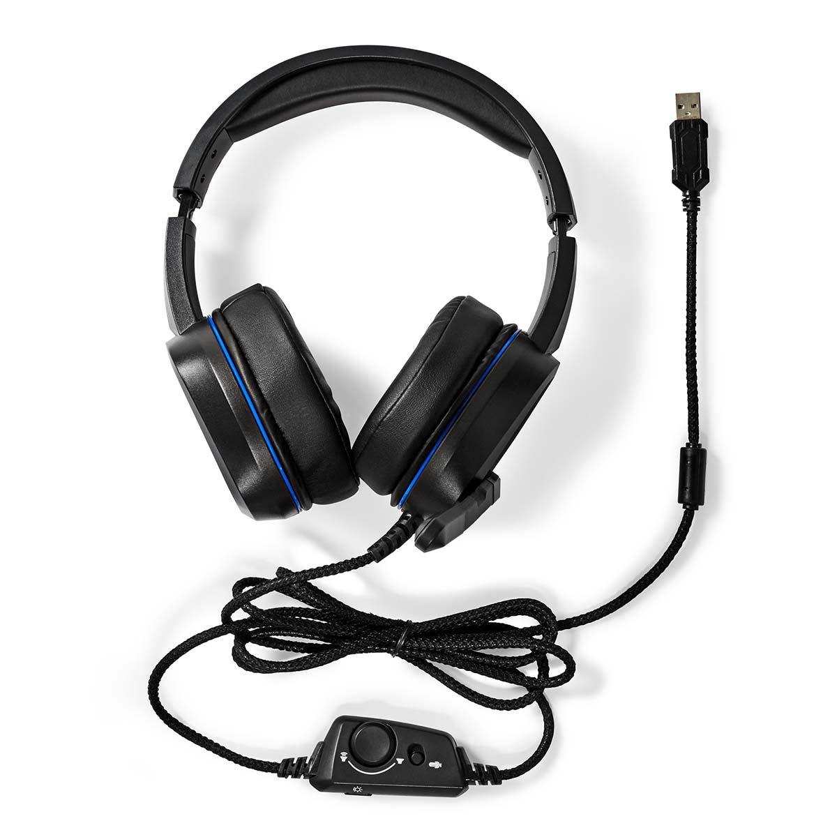 Nedis Gaming Headset | Over-Ear | Surround | USB Type-A | Fold-Away Microphone | 2.10 m | LED