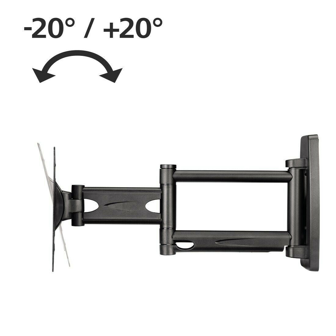 Hama Full Motion TV LCD Wall Mount | 19 - 37 " | Maximum weight: 30 kg | Tiltable | Rotatable | 2 Pivot point(s) | Steel | Black