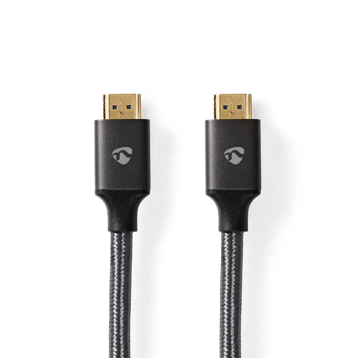 Nedis High Speed HDMI™ Cable with Ethernet | HDMI™ Connector | HDMI™ Connector | 4K@60Hz | ARC | 18 Gbps | 2.00 m | Round | Cotton | Gun Metal Grey | Cover Window Box