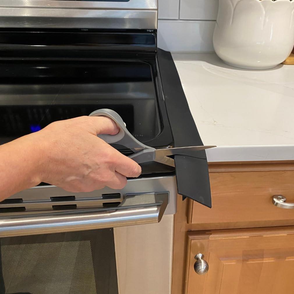 2 Pcs Counter Gap Cover Filler Worktop Joining Strip, Hob, Gas & Electric Cookers, Dishwasher, Cooker, Oven, Dryer & Washing - Bla...