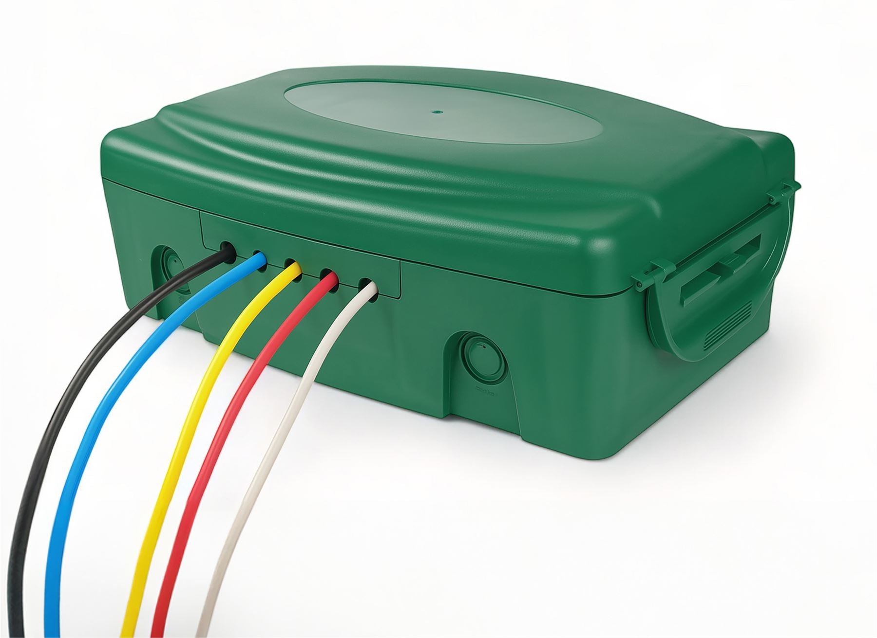 Outdoor IP54 Rated Weatherproof Electrical Connection Box for Extension Leads and Sockets, Green