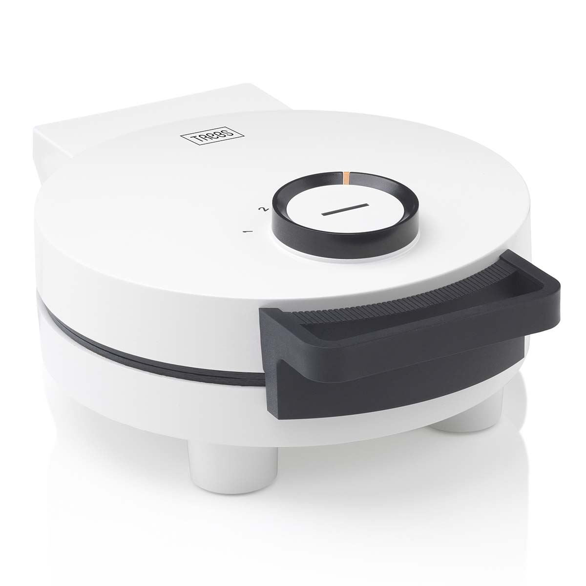 Trebs Waffle Maker Iron, Single Heart Shape Waffle Machine with Non Stick Plates & Adjustable Temperature Control, 1000W - White