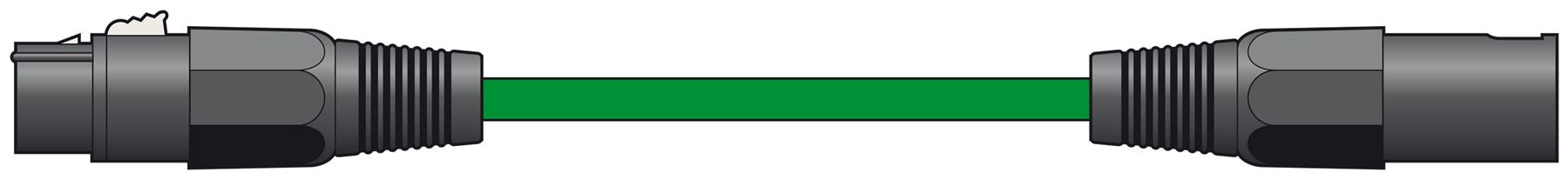 Citronic 1.5m Classic Microphone Leads XLR Female - XLR Male - Green