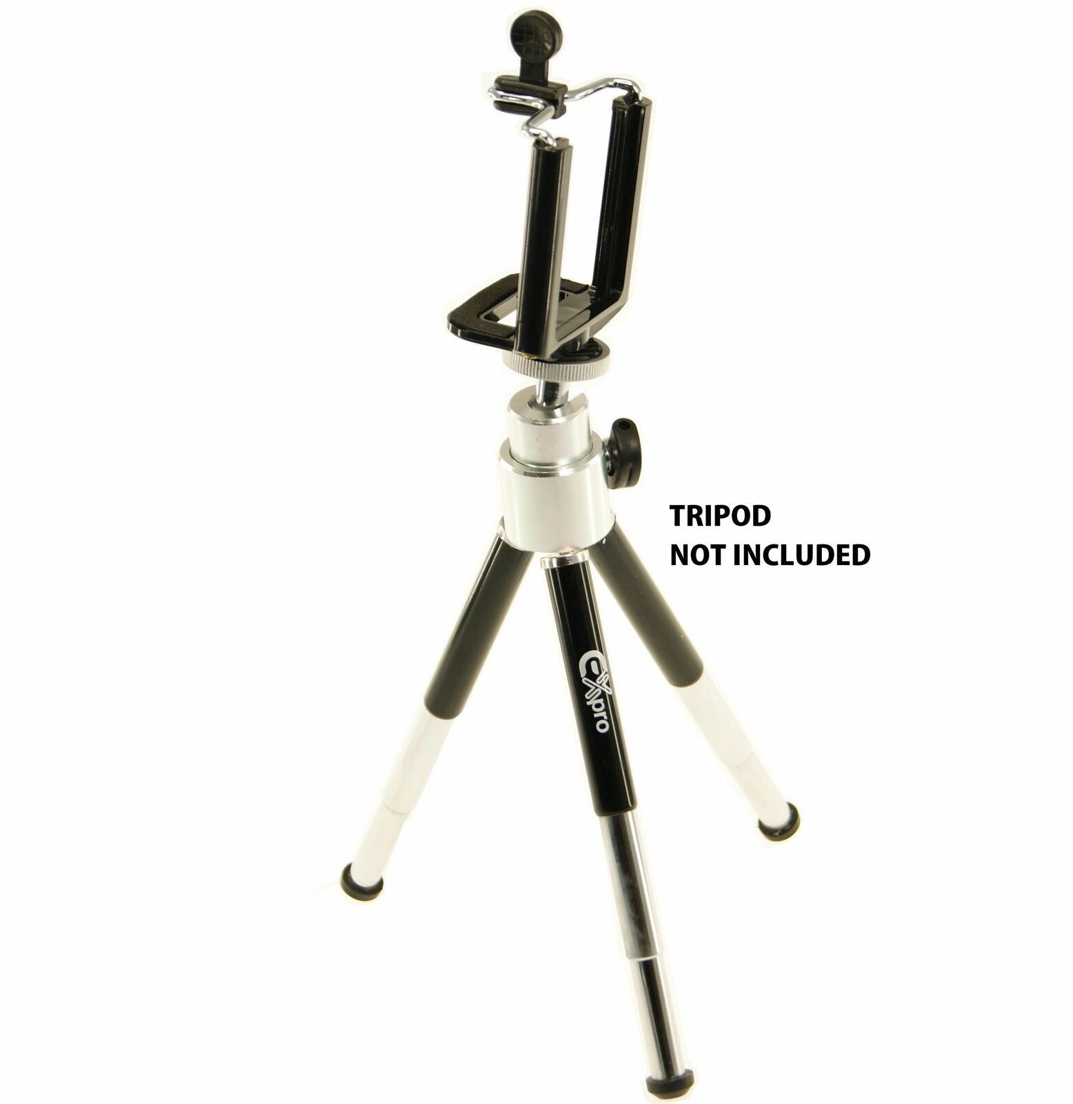 Ex-Pro Easy-on Easy-Off Tripod Mount Adapter for Mobile/Smart phones (1/4" Standard Thread ) device upto 80mm Wide - White