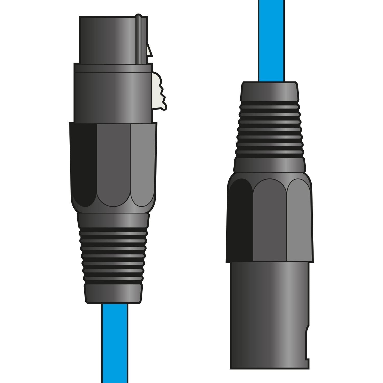 Citronic 6m Classic Microphone Leads XLR Female - XLR Male - Blue