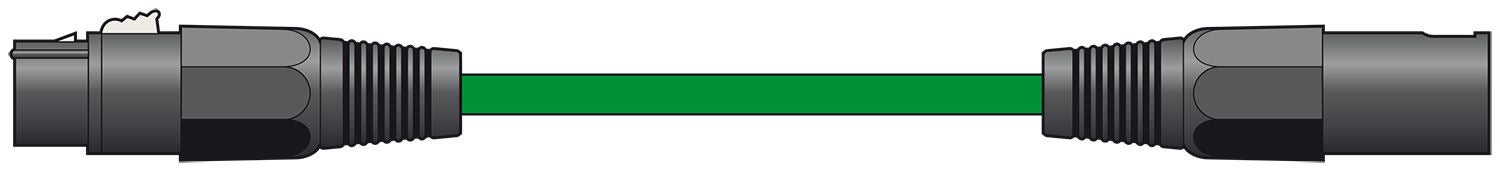 Citronic 6m Classic Microphone Leads XLR Female - XLR Male - Green