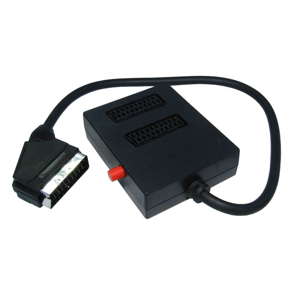 Ex-Pro 2 Way Scart Switch Box, Switchable, 0.5m Lead Cable Adapter
