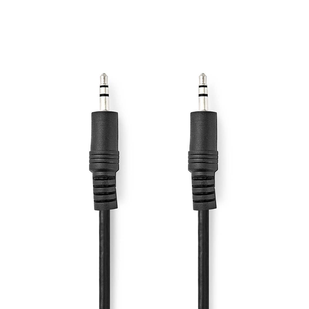 Nedis Stereo Audio Cable | 3.5 mm Male | 3.5 mm Male | Nickel Plated | 5.00 m | Round | Black | Label