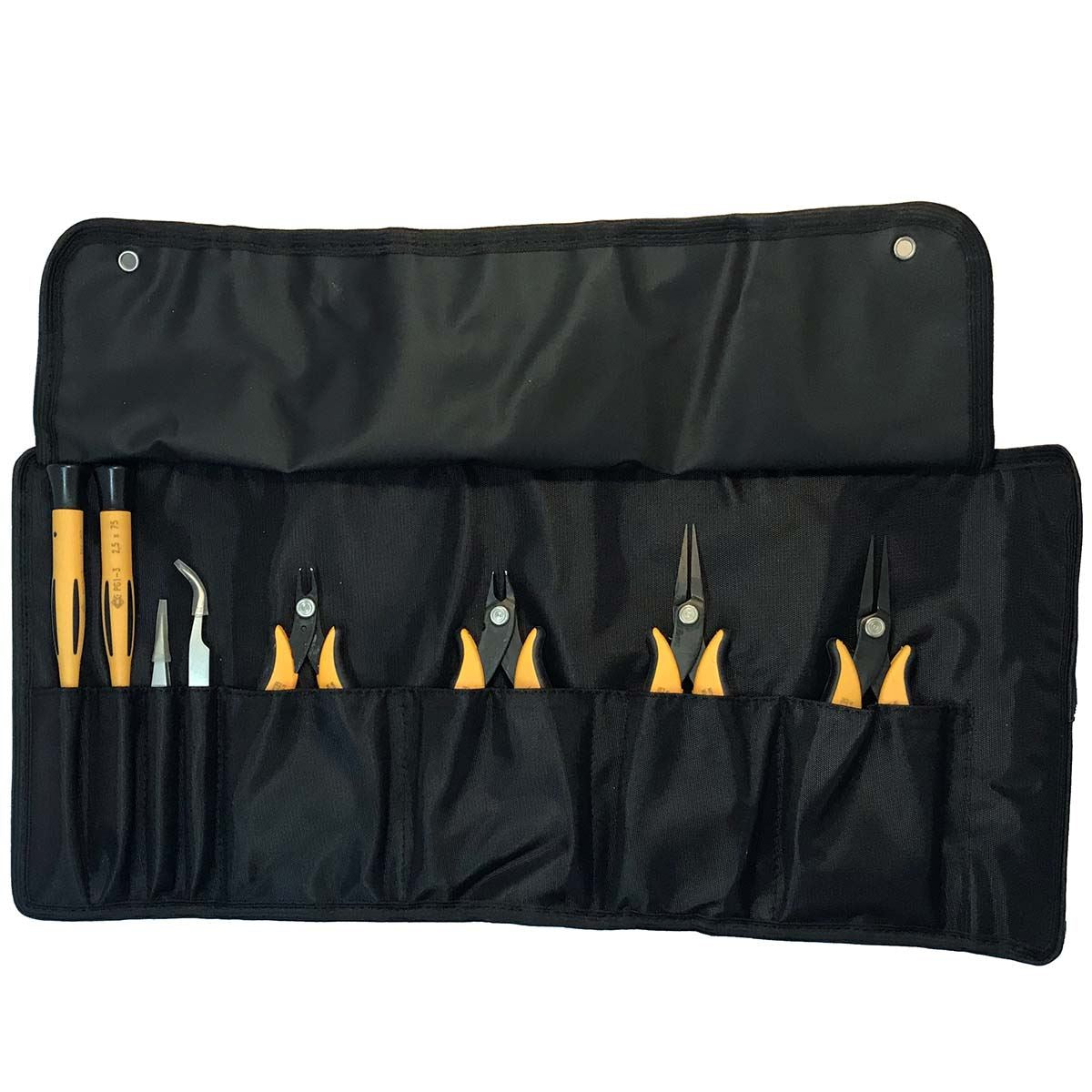 Piergiacomi Set of 8 pieces different hand tools (2 tweezers, 2 cutters, 2 pliers and 2 screwdrivers)