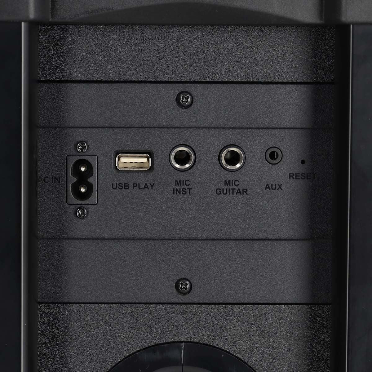 Nedis Party Box 240w Wireless Bluetooth Party Speaker, 5H Playtime, Portable Design, Dynamic Light Show, IPX4 Splashproof, AI Sound Boost, Microphone Input, Black