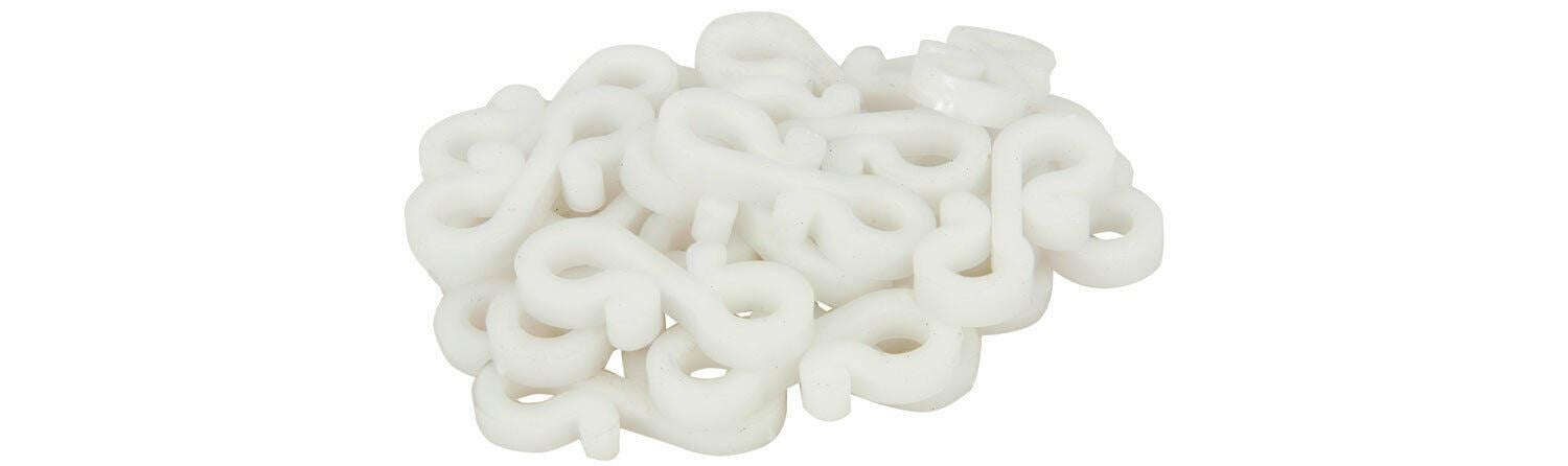 36x Gutter Hooks Clips Outdoor Christmas Xmas Icicle Fairy Lights Plastic White