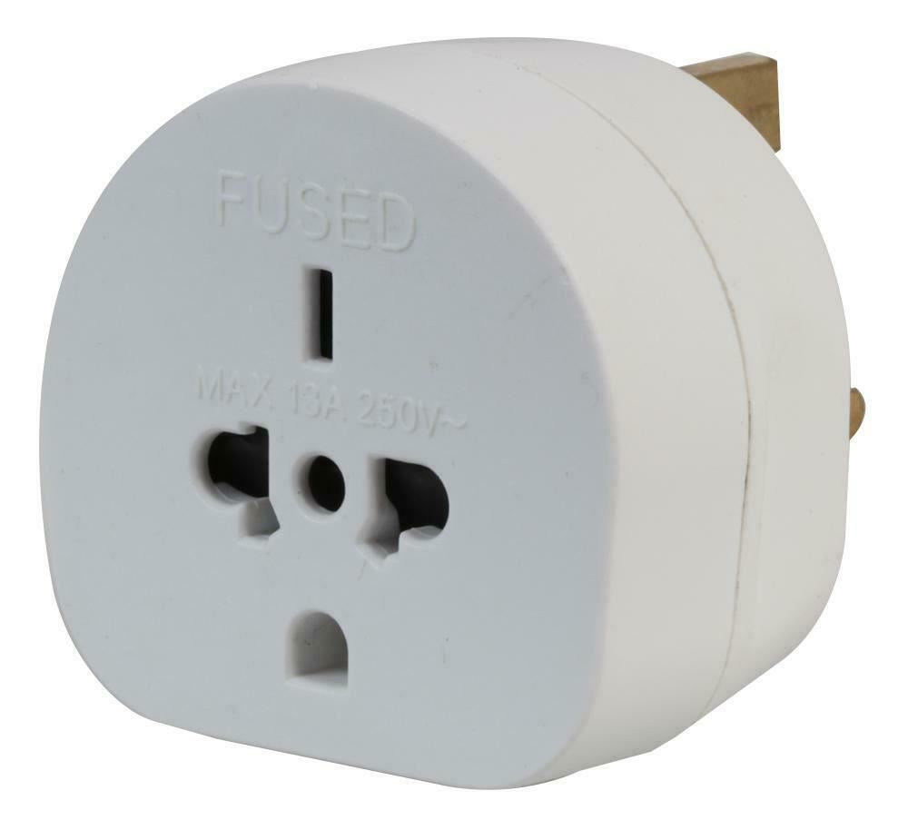 ALL Countries to UK United Kingdom 3 Pin Plug Adaptor Euro EU Travel Mains Adapter UK Visitor