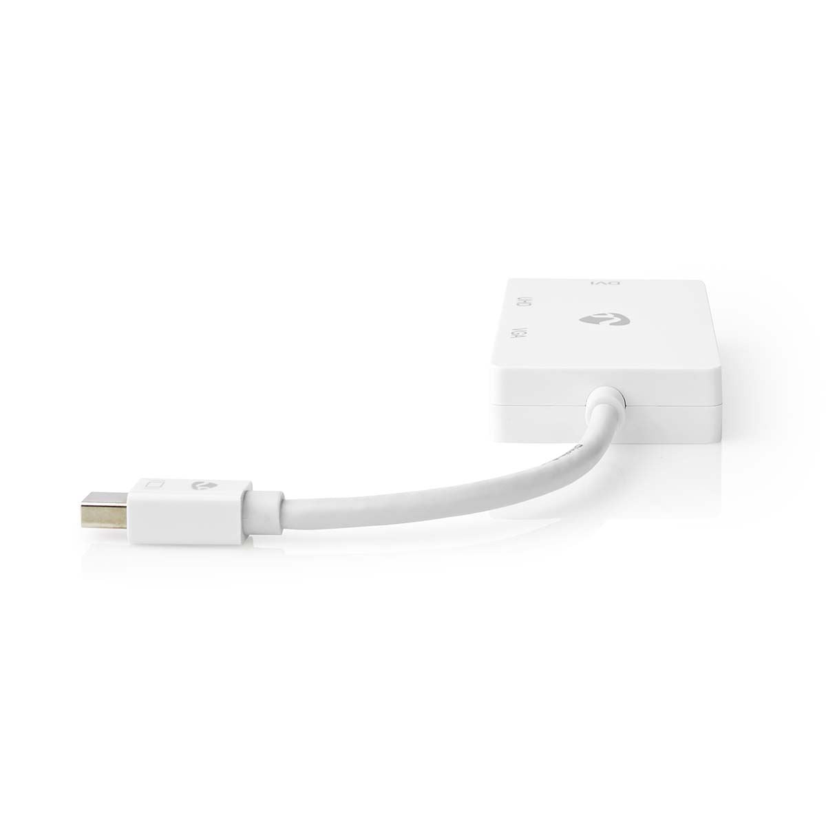 Nedis DisplayPort Adapter | Mini DisplayPort Male | DVI-D 24+1-Pin Female / HDMI™ Output / VGA Female | 4K@60Hz | Nickel Plated | Switchable | 0.20 m | Round | ABS | ABS | White | Box