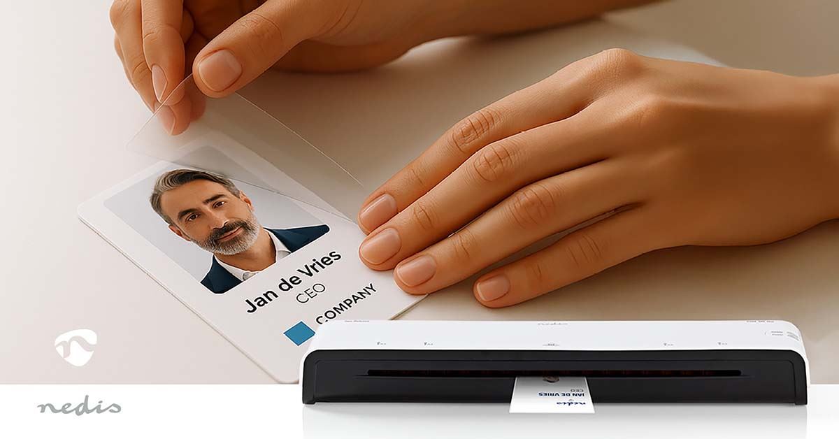 Nedis Laminating Film | 54x86mm | Thickness: 125 µm | Packed per: 100 pcs | PET | Transparent