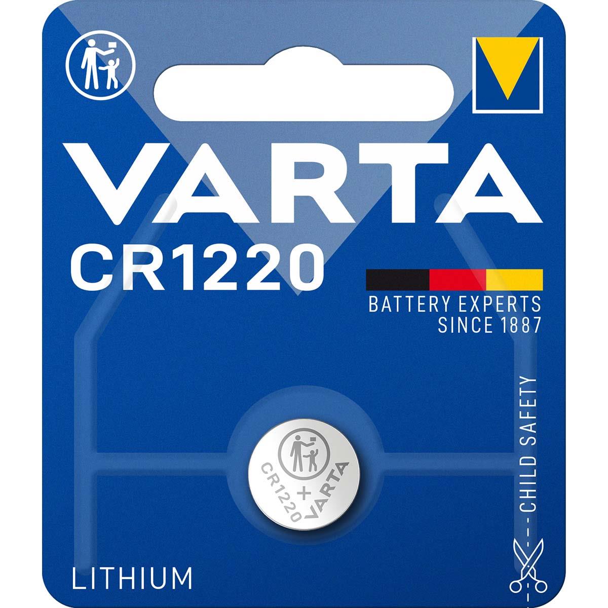 Varta CR1220 Lithium Button Cell Battery 3 V 1-Blister