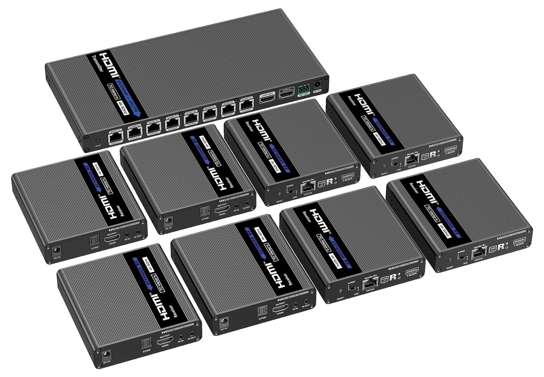 HDMI Distributor 8 Port HDMI Splitter 1x8 4K 60Hz HDMI Video Splitter 1 In 8 out