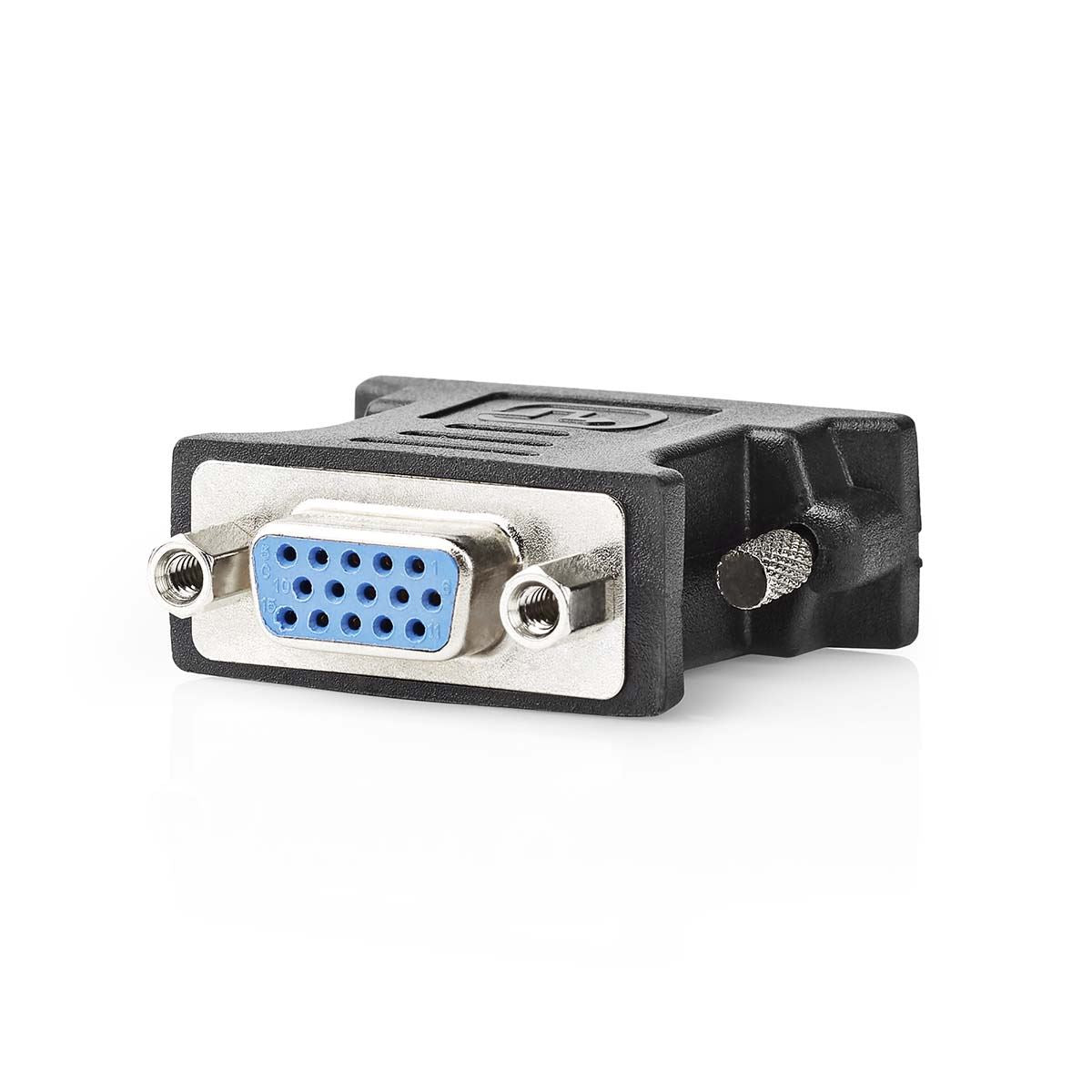 Nedis DVI Adapter | DVI-I 24+5-Pin Male | VGA Female | Nickel Plated | Straight | PVC | Black | Box