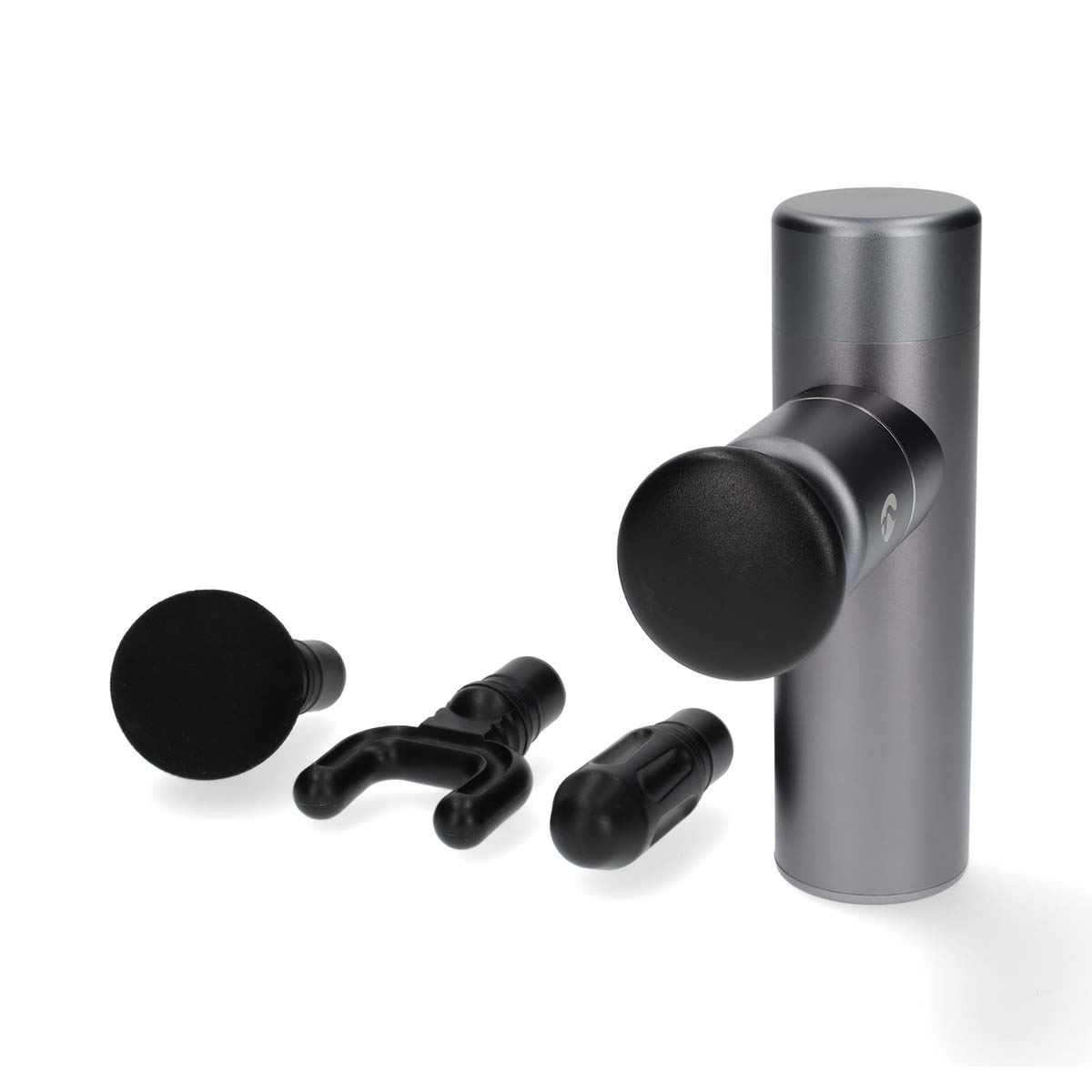 Nedis Smart Bluetooth Mini Ultra Light Sports Massage Gun, 5 Speeds up to 3600 RPM, 4 Attachments, Aluminium Body, Rechargeable - Dark Grey