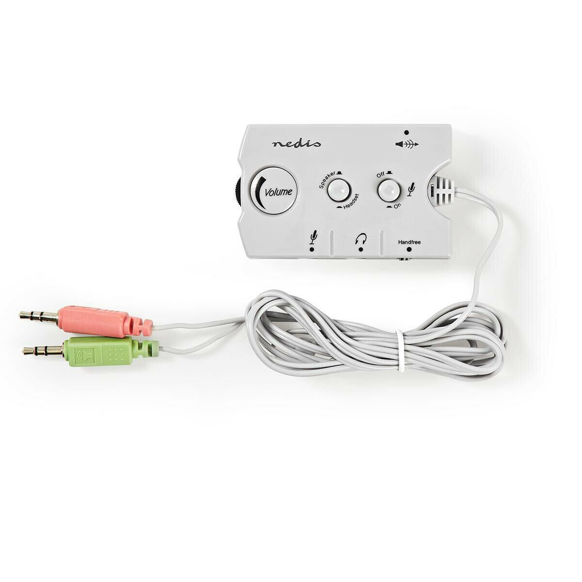 Nedis Audio Switch | Connection input: 2x 3.5 mm Male | Connection output: 3x 3.5 mm Female + 2.5 mm Female | Function control: Manual | Number of buttons: 3