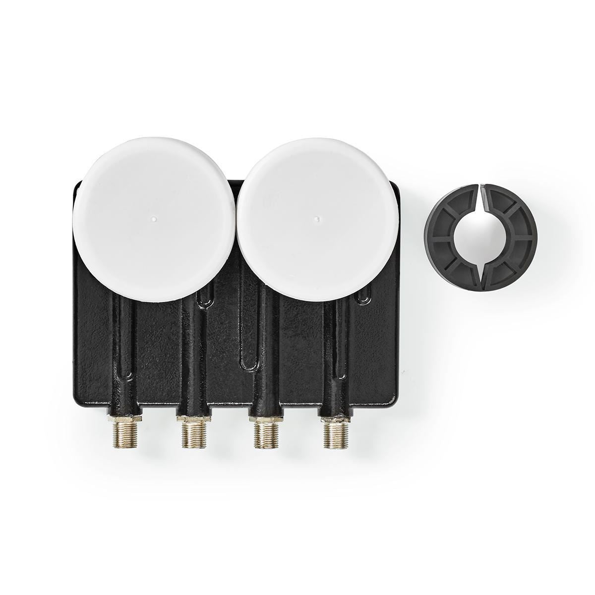 Nedis LNB Quad Monoblock 4.3° 4x F-Connector Gain 0.85 dB - White