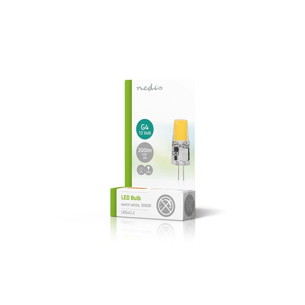 Nedis LED Lamp G4 | 2.0 W | 200 lm | 3000 K | Warm White | Number of lamps in packaging: 1 pcs