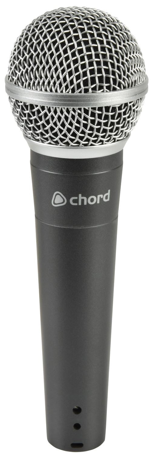 Chord DM02 Professional Dynamic Vocal Microphone with Mic Clip 4m XLR Cable and Case for Stage & Studio