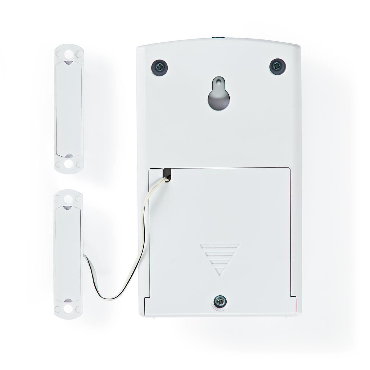 Nedis Keypad Operated Alarm, Magnetic Window Door Sensor with 3 Modes, Entry Chime Panic 85dB Siren Security for Home Shop Shed Garage