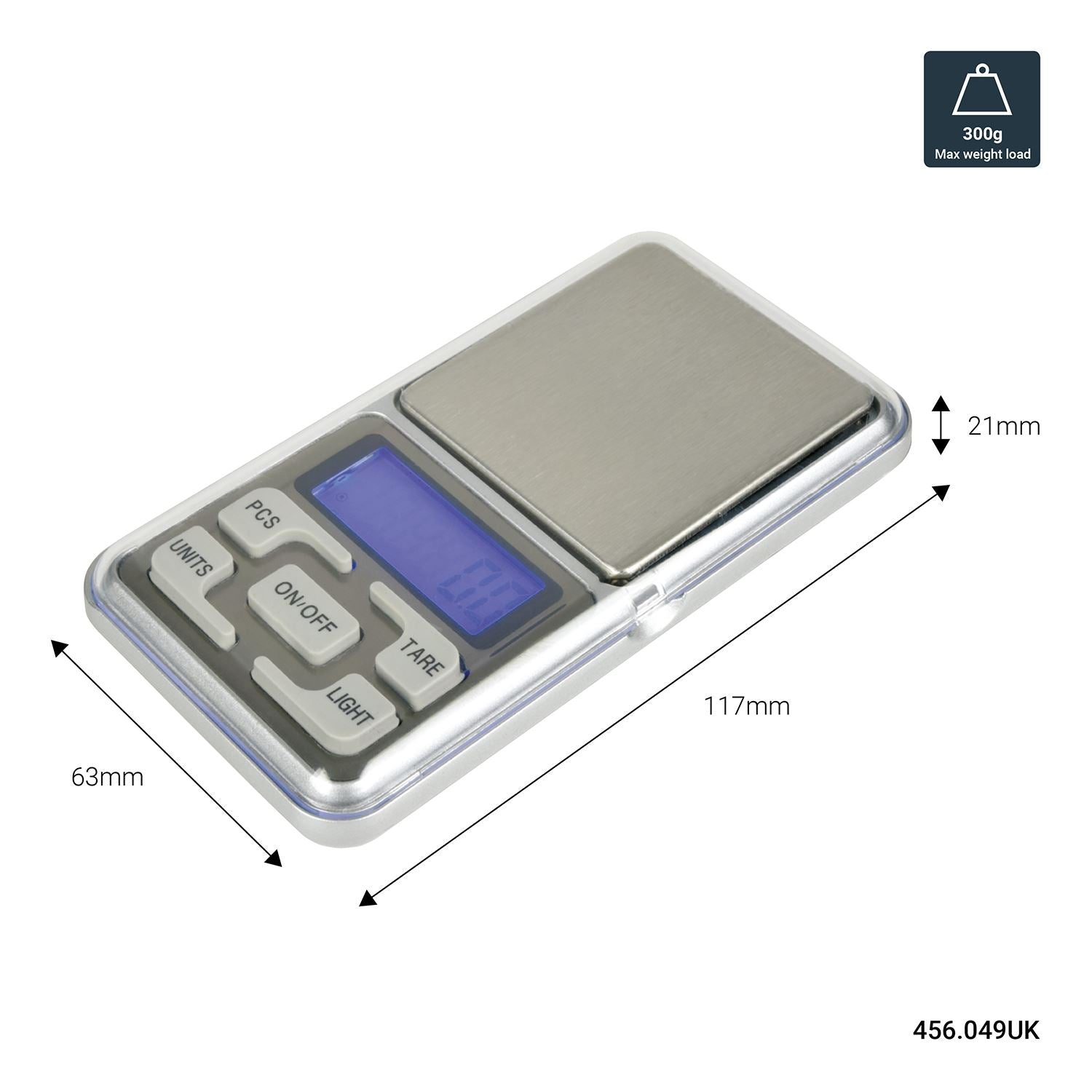 Mercury Mini Digital Electronic Pocket Gold Jewellery Weighing Scales 0.01G to 300 Grams