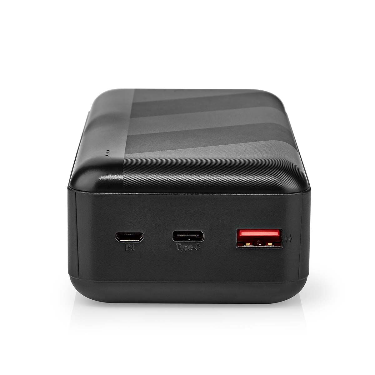 Nedis Powerbank | 32000 mAh | 2.4 / 3.0 / 3.25 A | Number of outputs: 2 | Output connection: 1x USB-A / 1x USB-C™ | Input connection: 1x Micro USB / 1x USB-C™ | PD3.0 45W / PD3.0 65W | Lithium-Polymer