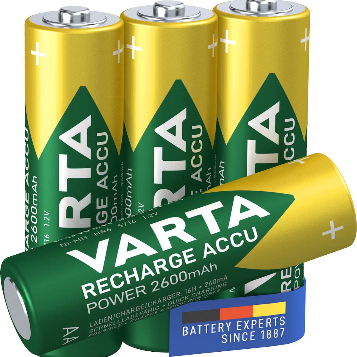 Varta AA Rechargeable NiMH Battery | 1.2 V 2500 mAh 4-Blister