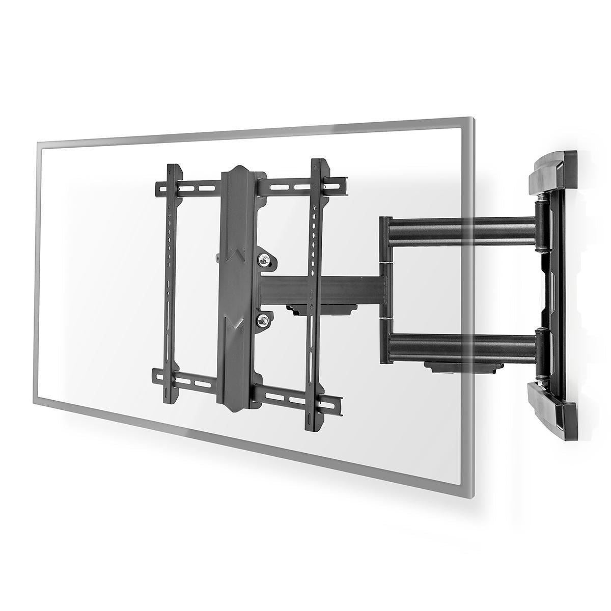 Nedis Full Motion TV Wall Mount | 37 - 80 " | Maximum supported screen weight: 50 kg | Tiltable | Rotatable | Minimum wall distance: 70 mm | Maximum wall distance: 650 mm | 3 Pivot point(s) | Steel | Black
