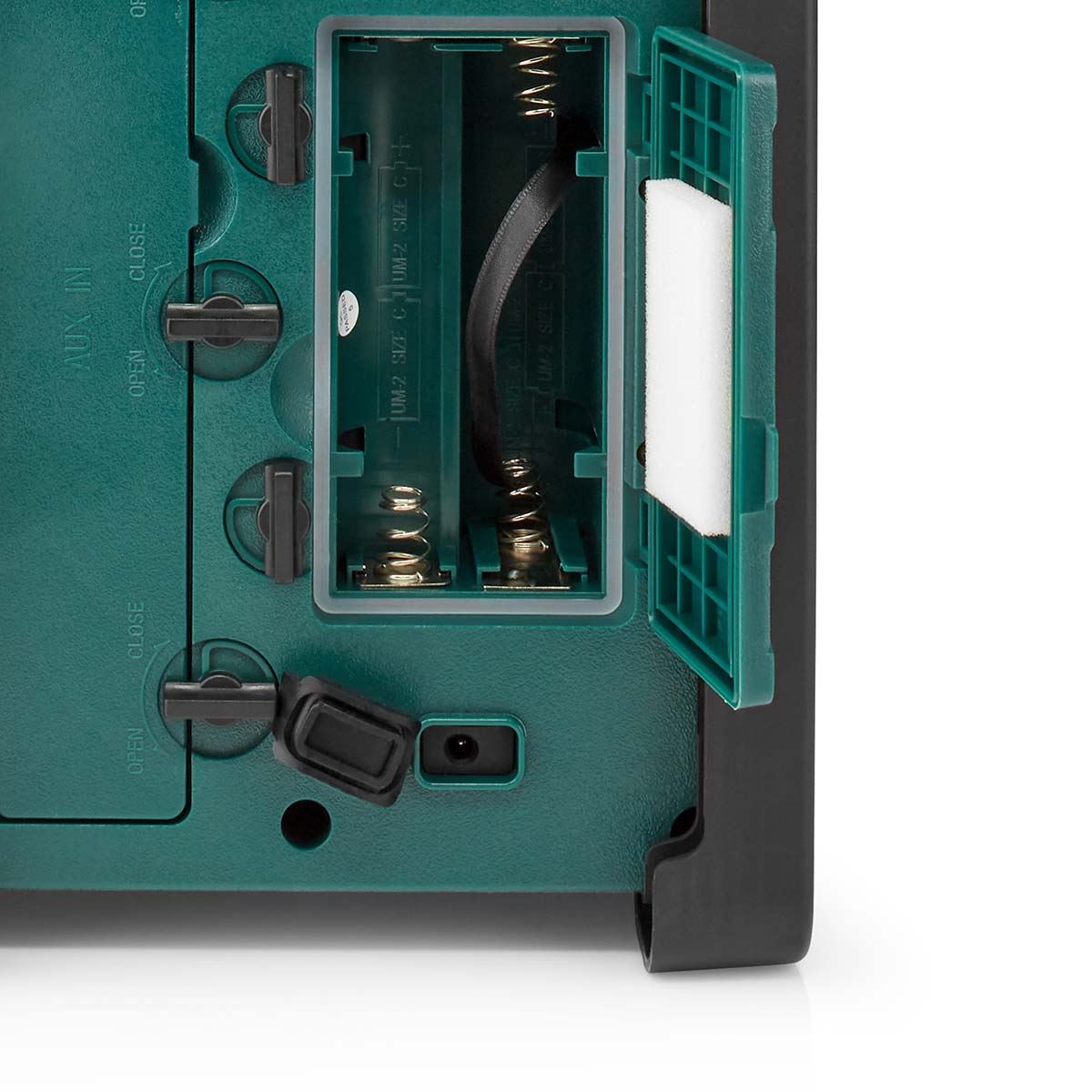 Nedis DAB+ / FM Bluetooth Jobsite Radio, IP65 Waterproof, 40 Presets, Aux Input, Battery or Mains Powered