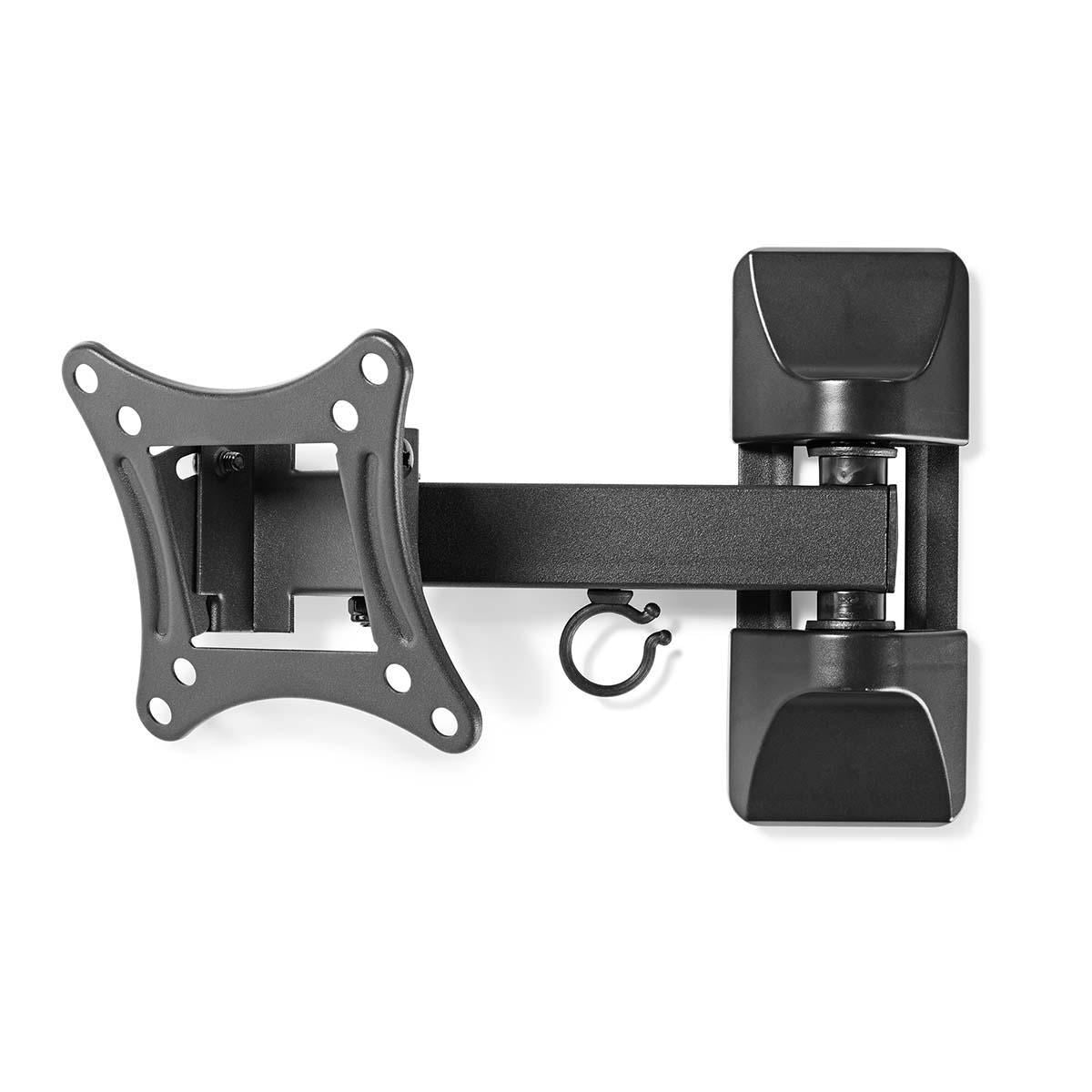 Nedis Full Motion TV Wall Mount | 13-27 " | Maximum supported screen weight: 15 kg | Tiltable | Rotatable | Minimum wall distance: 60 mm | Maximum wall distance: 199 mm | 2 Pivot point(s) | ABS / Steel | Black