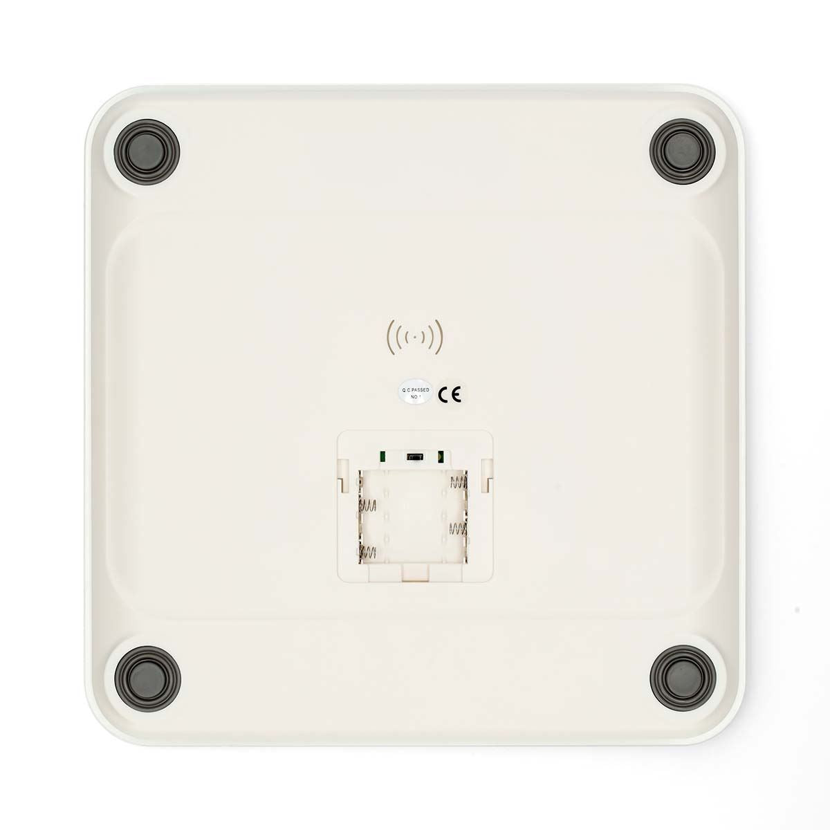 Nedis SmartLife Bluetooth Smart Weighing Scale, BMI Body Analysis with 16 Measurements Including BMI, Fat & Muscle Mass, 180 kg Capacity, Compatible with Fitbit, iOS & Android App - White