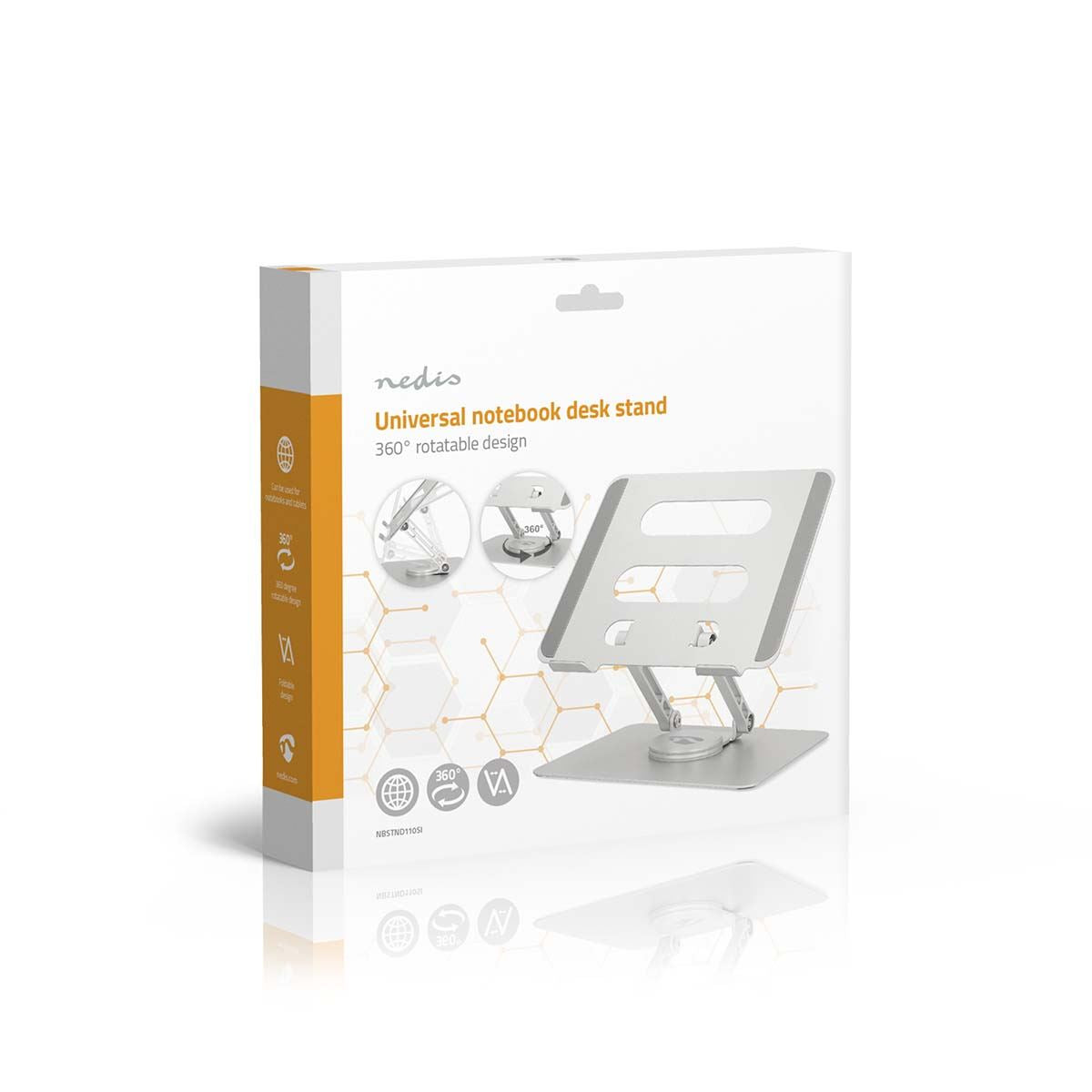 Nedis Notebook Stand | 17 " | Foldable | Rotatable 360 degrees