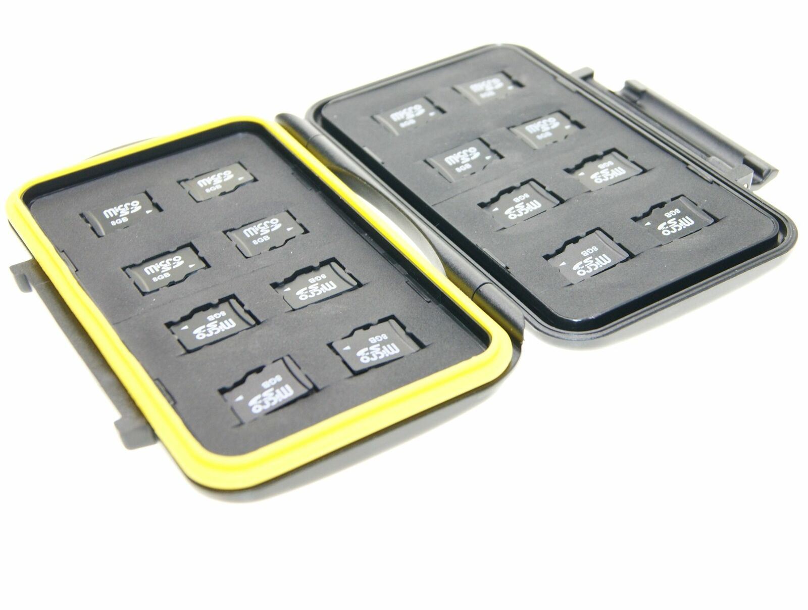 Ex-Pro Tough-Store Waterproof Memory Card Case, Holds 16 Micro SD SDHC SDXC Cards, Anti-Static, Shockproof, Floating Storage Box