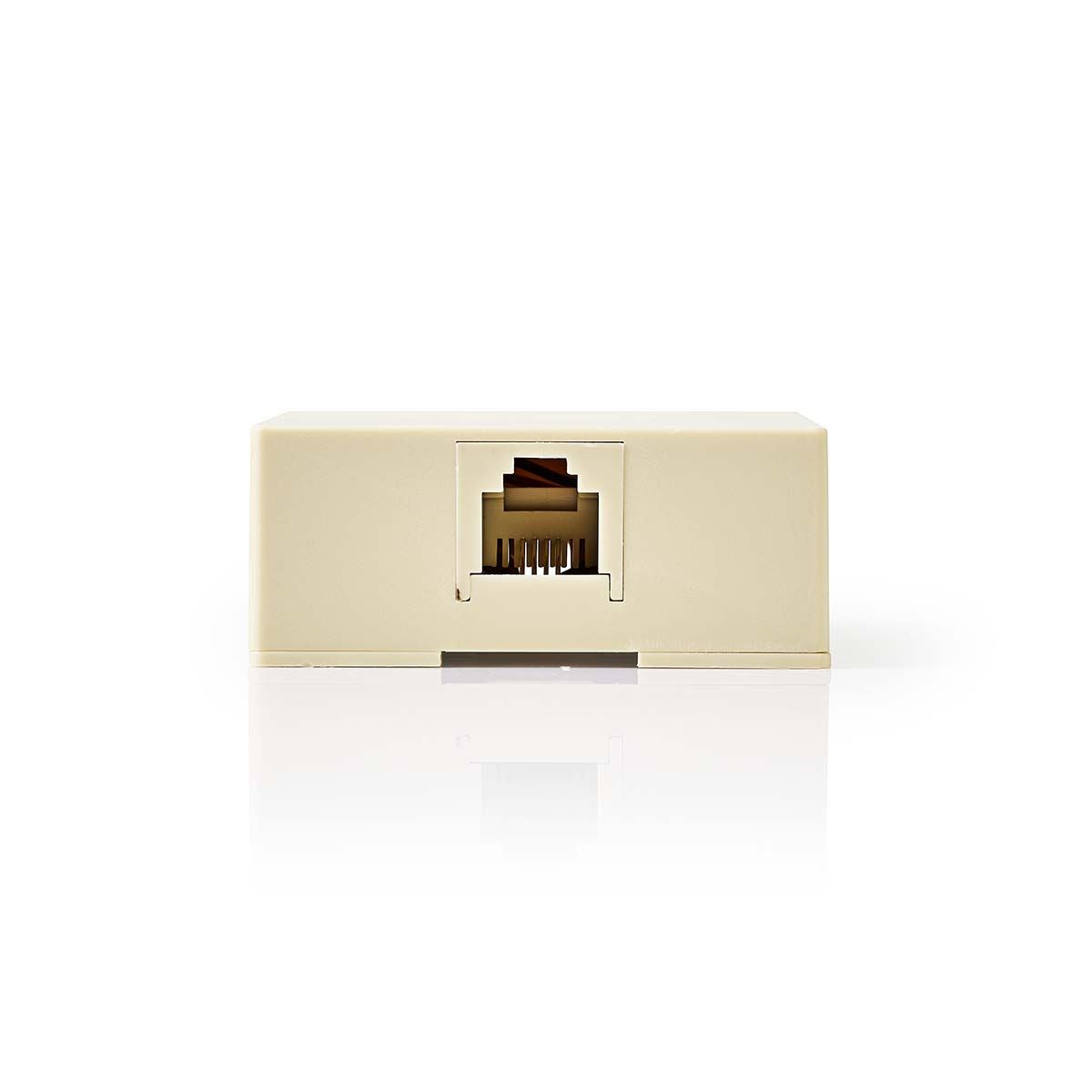 Nedis Telecom Wall Box | Connector type: RJ11 | RJ11 Female | RJ11 Female | Straight | PVC | Ivory | Box