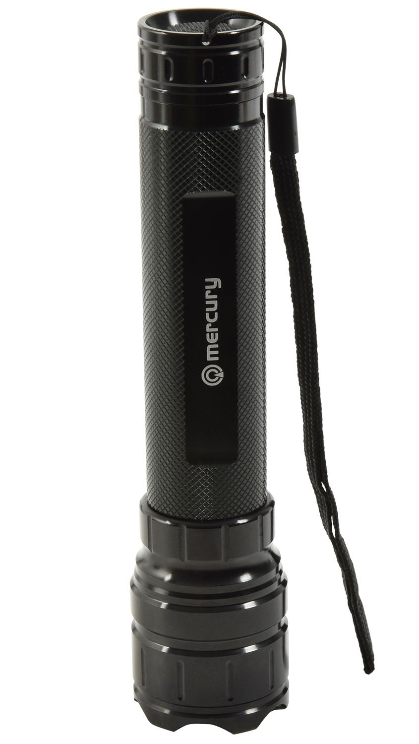 Mercury Rugged Weatherproof 10 Watt CREE LED Flashlight Torch, Heavy Duty, Aluminium - Black