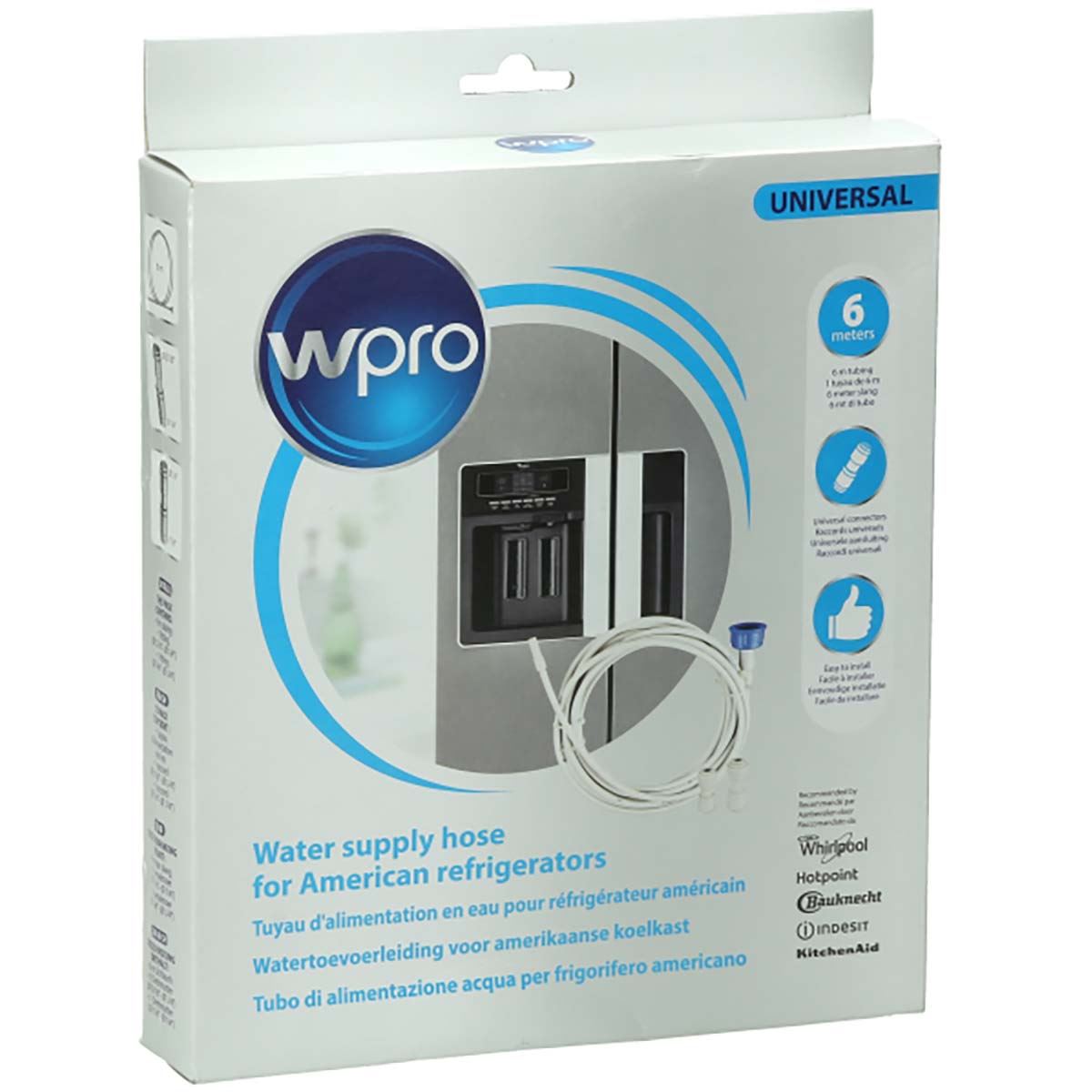 WPRO UKT002 Universal Water / Ice Supply Hose Kit for US Style Refrigerators