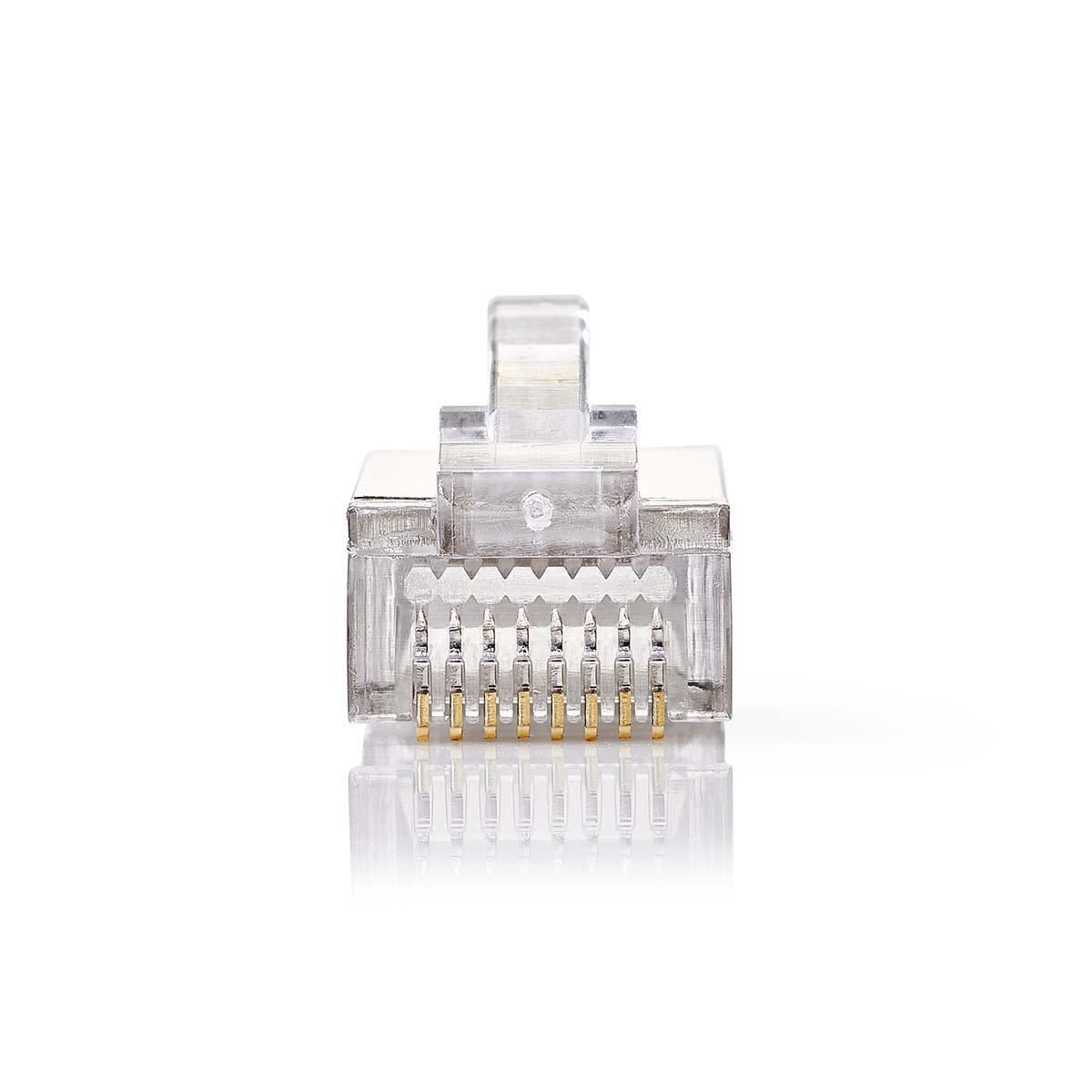Nedis RJ45 Connector | Male | Stranded STP CAT5 | Straight | Gold Plated | 10 pcs | PVC | Transparent | Box