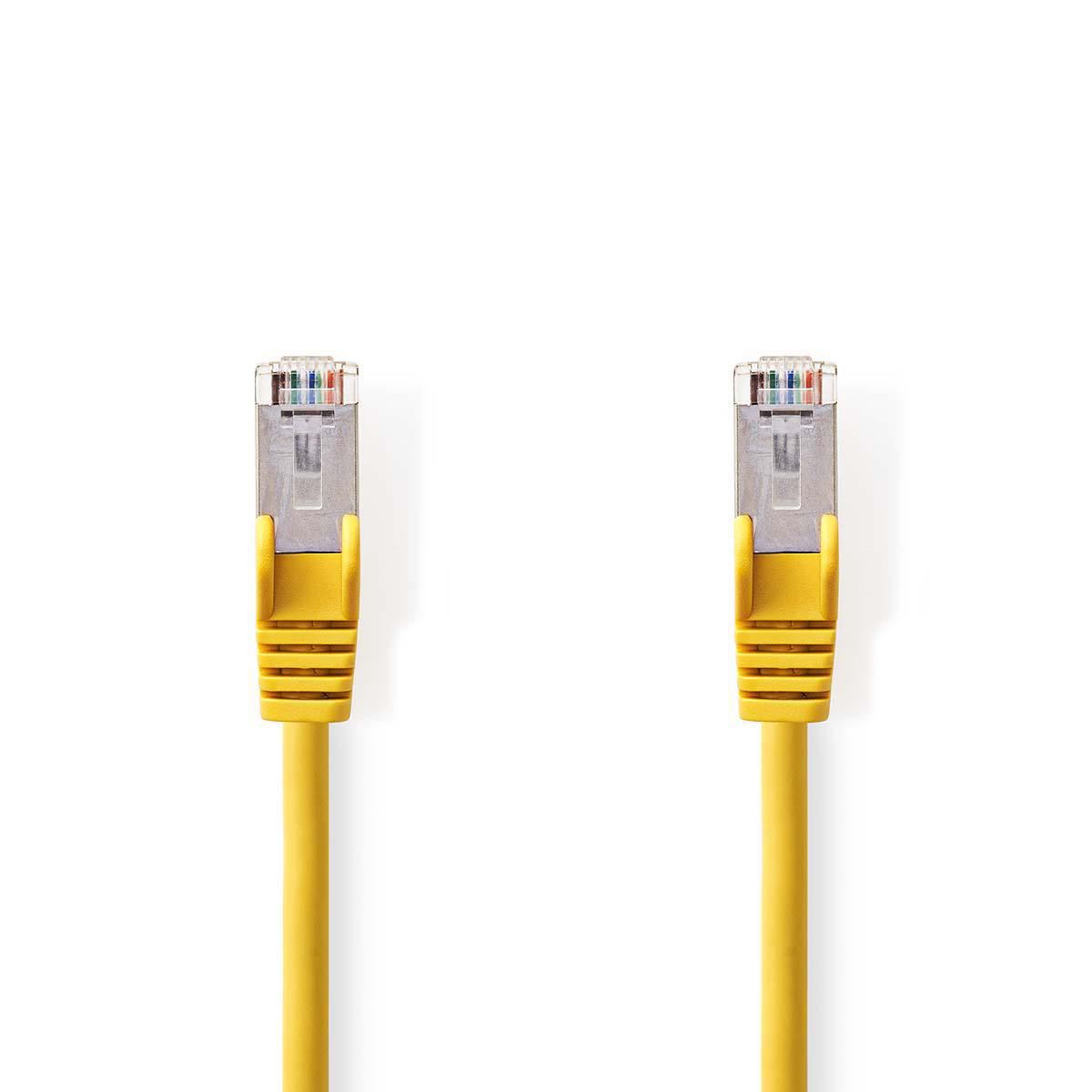Nedis CAT5e Network Cable | SF/UTP | RJ45 Male | RJ45 Male | 5.00 m | Round | PVC | Yellow | Polybag