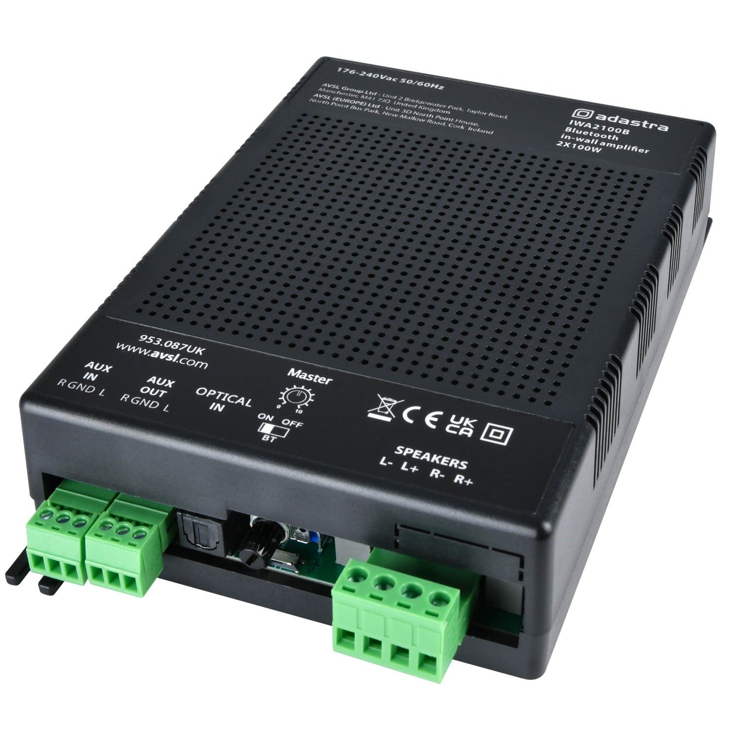 Adastra IWA2100B In-wall Amplifier with Bluetooth 2 x 100W