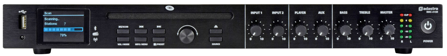 Adastra RMC-2150 Mixer-Amp 2 x 150W + CD/USB/DAB/FM/BT