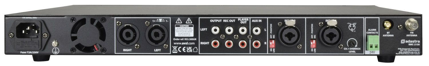 Adastra RMC-2150 Mixer-Amp 2 x 150W + CD/USB/DAB/FM/BT