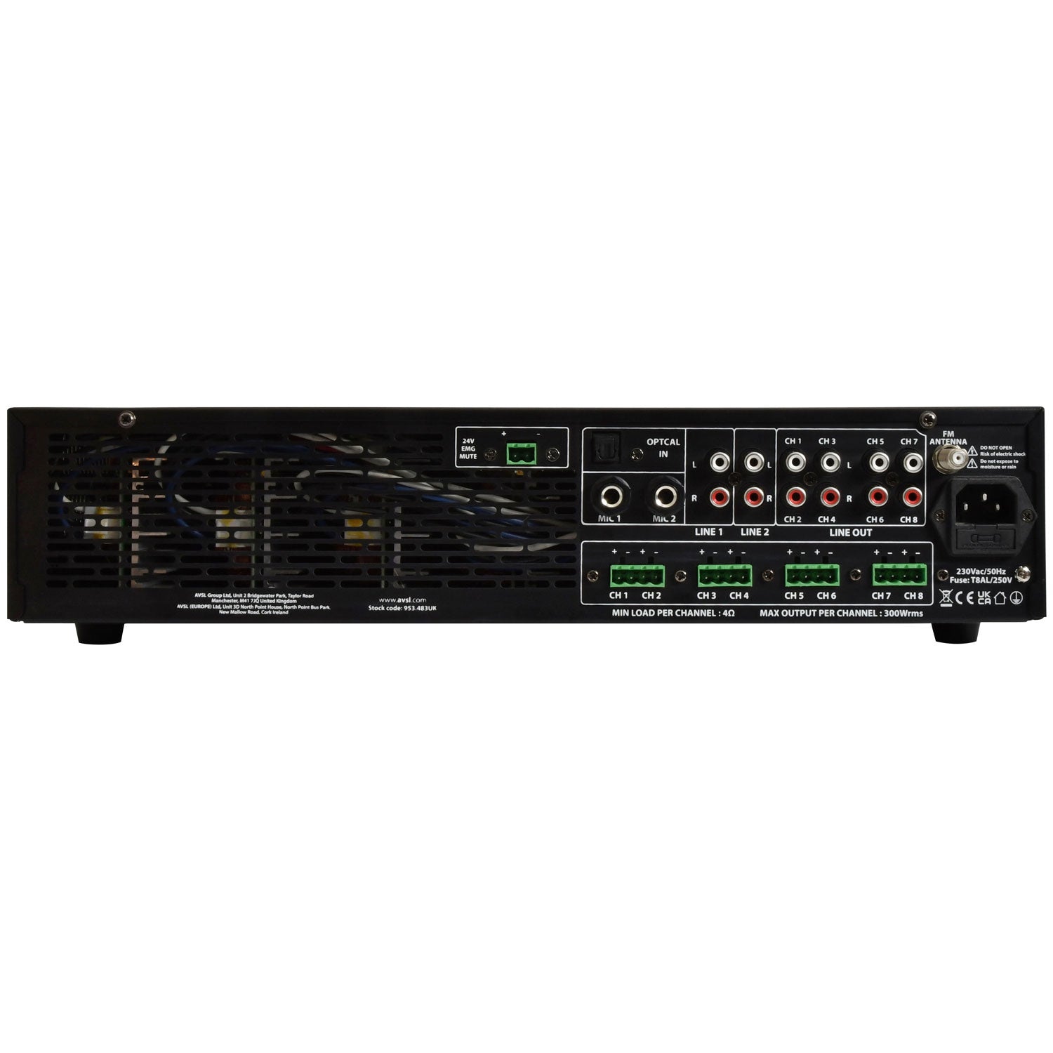 Adastra A8300 Mixer-Amp 8 x 300W