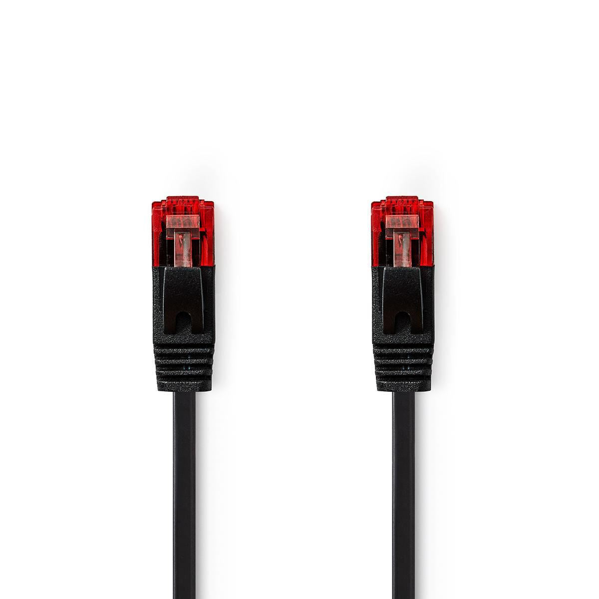 Nedis CAT6 Cable | RJ45 Male | RJ45 Male | U/UTP | 10.0 m | Flat | PVC | Black