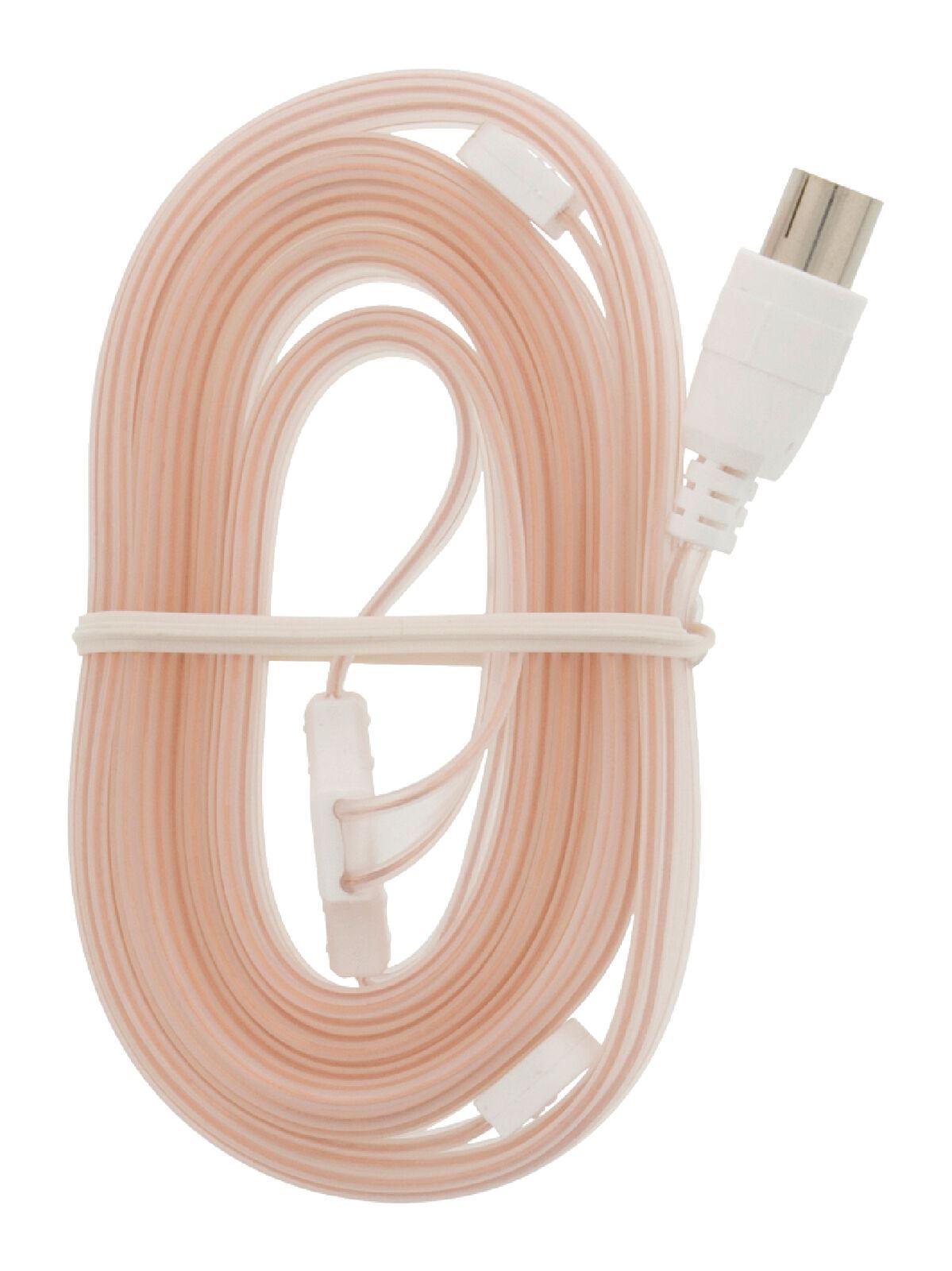 Nedis Coax Cable | IEC (Coax) Male | Open | Nickel Plated | 50 Ohm | Unshielded | 1.90 m | Flat | PVC | White | Box