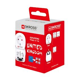 Skross Travel Adapter Europe to UK Earthed