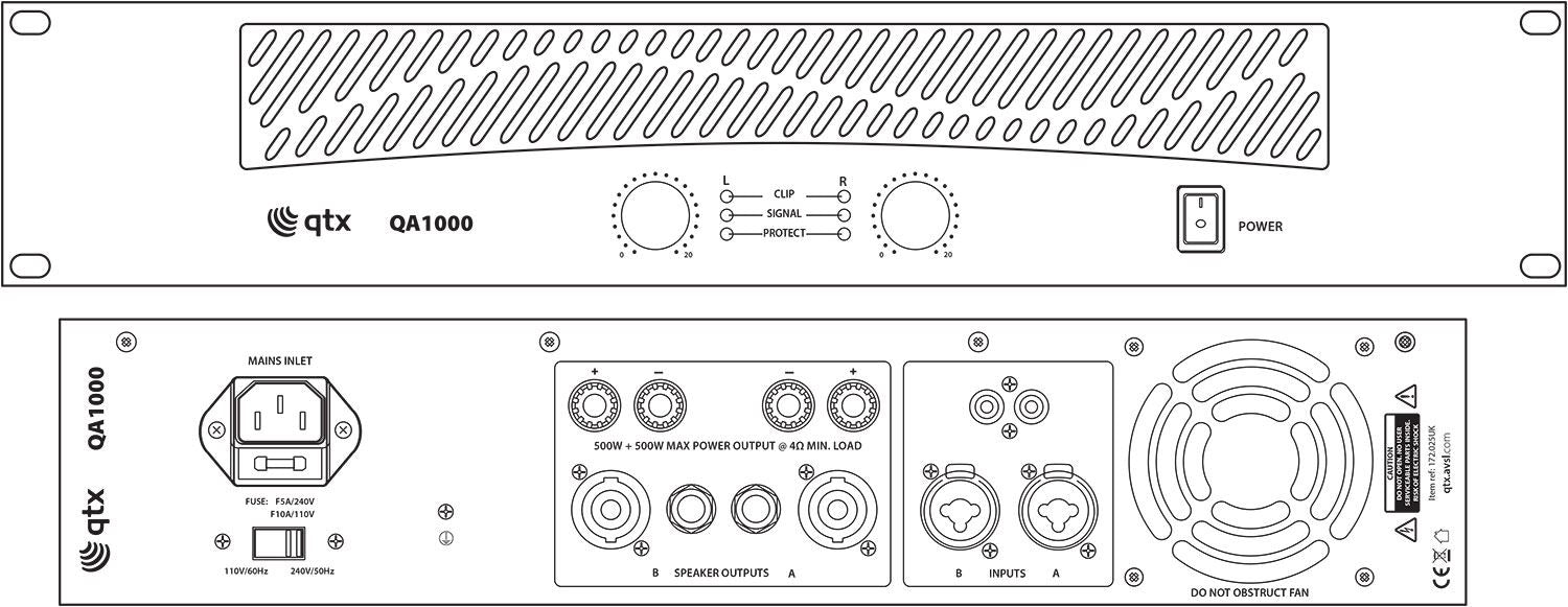 QTX QA1000 Power Amplifier
