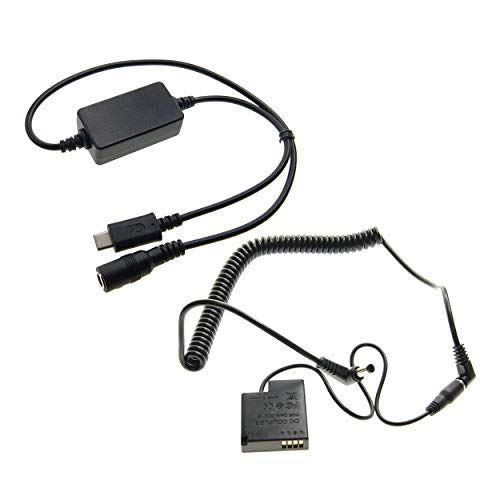 Ex-Pro On-The-Move USB-C PD System, USB-C to DC Coupler Cable Converter Adapter with Ex-Pro DMW-DCC15 DMW-BLH7E Battery Coupler, for Panasonic Lumix DMC-LX10, DMC-GF7, DMC-GM1, DMC-GM5